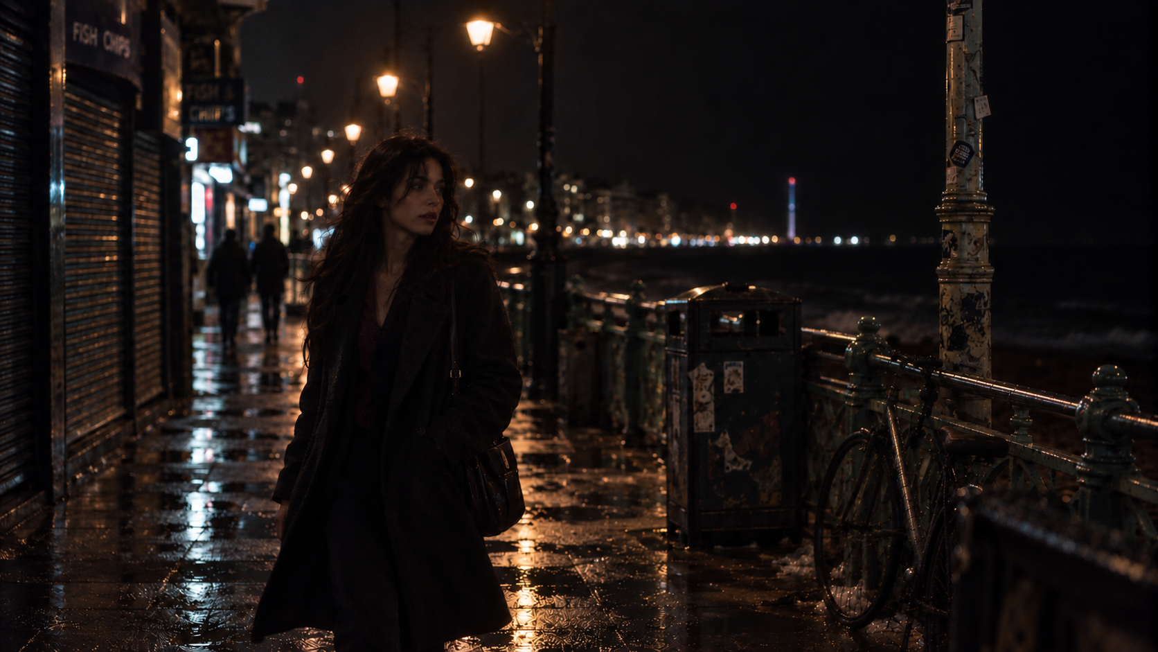Seda durante un trayecto nocturno hacia Brighton, fotograma de Euphoria
